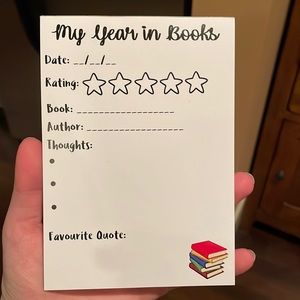 50 Page Notepad My Year in Books